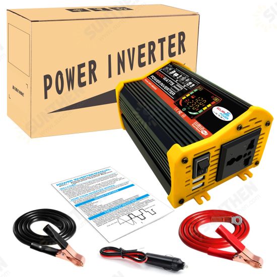 6000W DC 12V To AC 110V/220V Intelligent Screen Solar Power Inverter 18V 18W Solar Panel 30A 12V/24V Solar Converter Kit