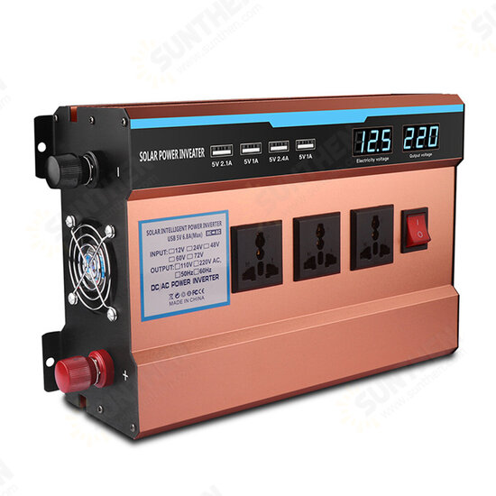 6000W Peak Solar Power Inverter DC 12V/24V To AC 220V Converter