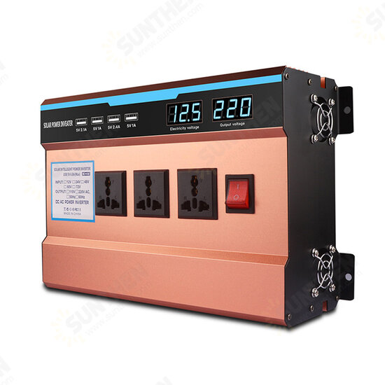 6000W Peak Solar Power Inverter DC 12V/24V To AC 220V Converter