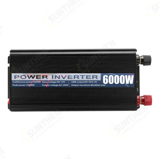 6000w Peak Power Inverter DC12V To AC220V Modified Sine Wave Inverter Car Converter