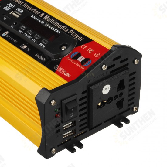 600W Car Power Inverter Modified Sine Wave Solar Inverter Power Inverter & MP3 Multimedia Player