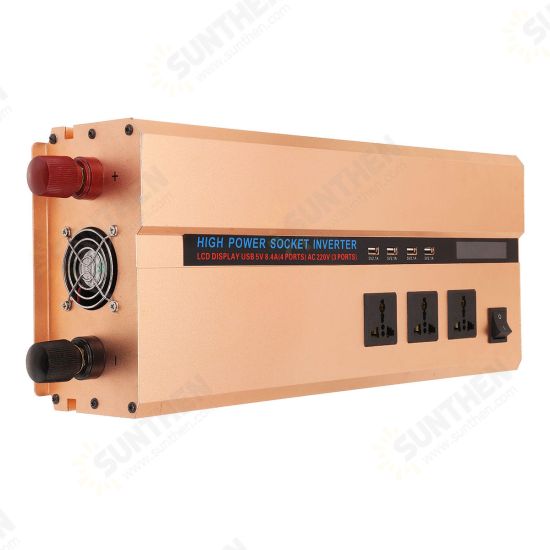 8000W Peak 3000W Modified Sine Wave Power Inverter 12V/24V To 220V 12V to 110V DC To AC Converter 8000W Peak 3000W Modified Sine Wave Power Inverter 12V/24V To 220V 12V to 110V DC To AC Converter