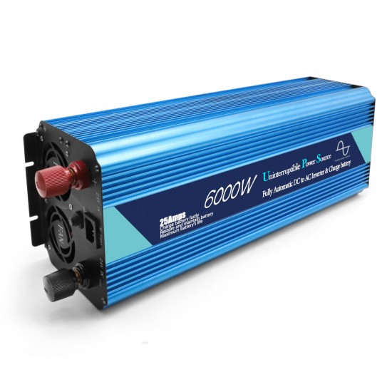 BET3000S 6000W 12V/24V To 220V Pure Sine Wave Power Inverter Battery Charger UPS Converter
