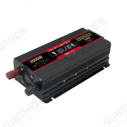 DC 12V 24V to AC 210V-240V 1500W 2000W 2600W Power Inverter Intelligent Screen LCD Display EU Plug Modified Sine Wave Adapter Dual 3.1A USB