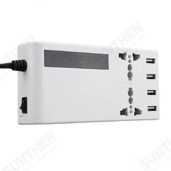 DC 12V/24V to AC 110V/220V Car Power Inverter W/ Dual AC Outlets and 4 USB Charging