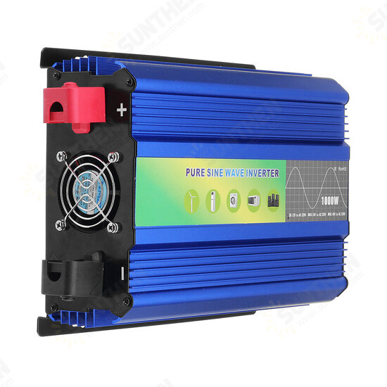 LCD 1000W DC 12V To 220V AC Pure Sine Wave Power Inverter 50Hz