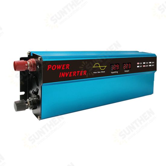 1000W Pure Sine Wave Inverter Digital Display USB Car Inverter DC 12V/24V To AC 110V/220V Auto Voltage Converter Transformer