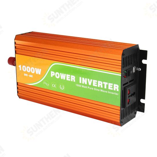 JN-H 1000W DC 12V to AC 110V-220V Power Inverter Pure Sine Wave Converter