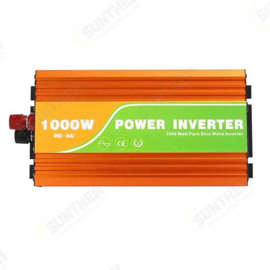 JN-H 1000W DC 12V to AC 110V-220V Power Inverter Pure Sine Wave Converter