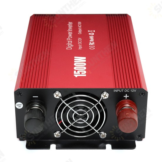 Portable 1500W Car Power Inverter DC 12V to AC 110V Modified Sine Wave Converter