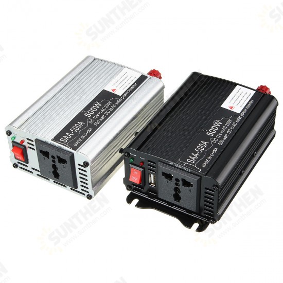 Solar Power Inverter 500W Peak 12V DC To 220V AC Modified Sine Wave Converter