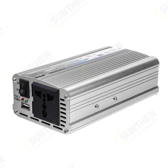 Solar Power Inverter 500W True DC 12V to AC 220V USB Modified Sine Wave Converter Car Power Inverter Charger Adapter