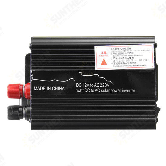 Solar Power Inverter DC 12V to AC 220V USB Modified Sine Wave Converter Car Power Inverter Charger Adapter