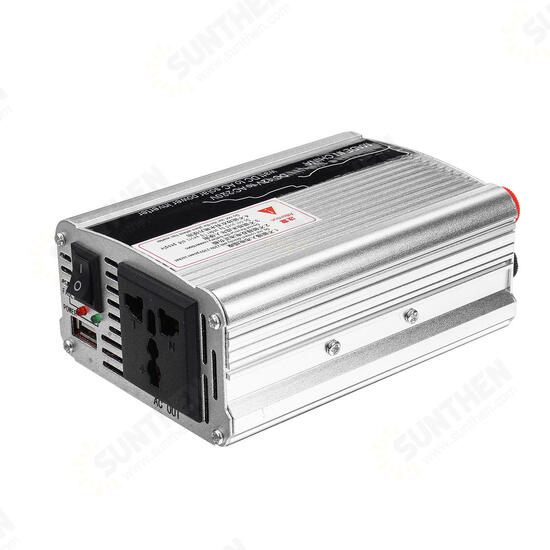 Solar Power Inverter USB Modified Sine Wave Converter DC 12V to AC 220V Car Power Inverter Charger Adapter