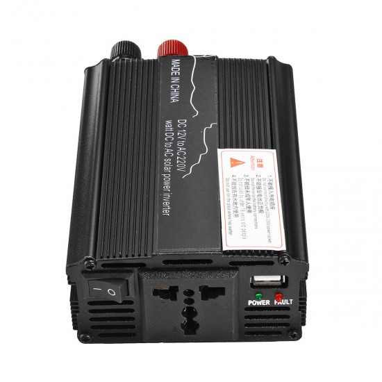 Solar Power Inverter USB Modified Sine Wave Converter DC 12V to AC 220V Car Power Inverter Charger Adapter