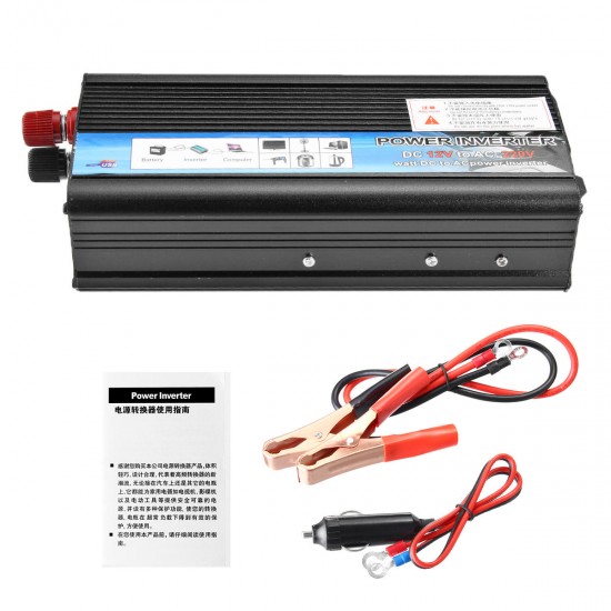 Solar Power Inverter USB Modified Sine Wave Converter DC 12V to AC 220V Car Power Inverter Charger Adapter