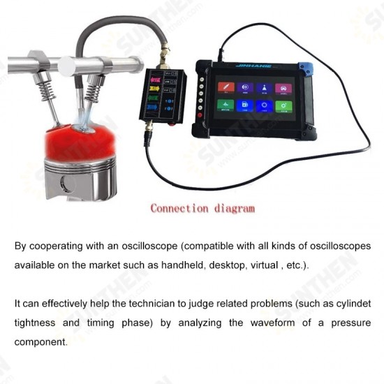 JH APT-100 Auto Pressure Transmitter Oscilloscope Cylinder Exhaust Pressure Zero Calibration Suitable for Various Oscilloscope