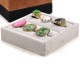 1 Pcs Ice Velvet Ring Earrings Display Stand Jewelry Tray Holder Storage Box