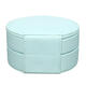 Portable Travel Round Multi-Layer Jewelry Box Leather Stud Earrings Jewellery Ornaments Storage Case