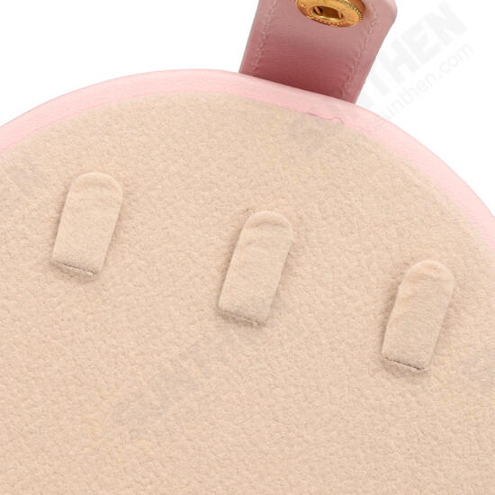 Portable Travel Round Multi-Layer Jewelry Box Leather Stud Earrings Jewellery Ornaments Storage Case