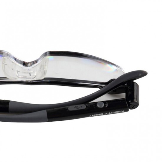 160% Glasses With LED Light Power Zoom Max Glasses Men Reading Eyeglasses Magnifying Needlework Gafas Led