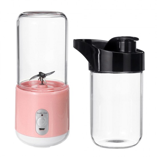 260ml USB Rechargeable Portable Electric Juice Cup Juice Blender Fruit Mixer Six Blade Mixing Machine Smoothies Baby Food Blender Extractor With Lid