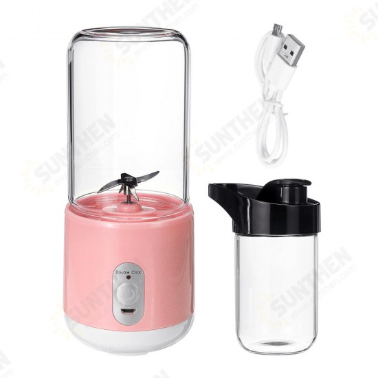 260ml USB Rechargeable Portable Electric Juice Cup Juice Blender Fruit Mixer Six Blade Mixing Machine Smoothies Baby Food Blender Extractor With Lid