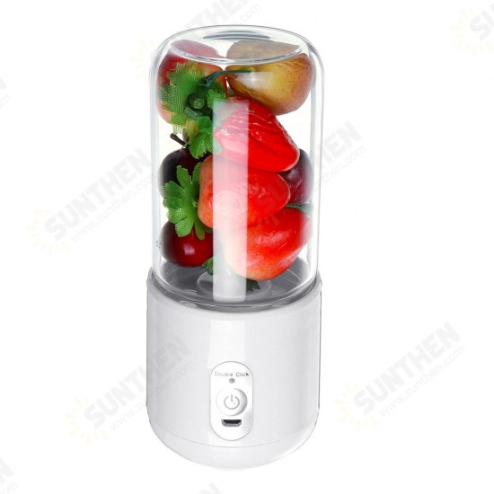 260ml USB Rechargeable Portable Electric Juice Cup Six Blade Mixing Machine Smoothies Baby Food Blender Extractor