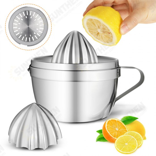 Stainless Steel Lemon Squeezer Manual Fruit Juicer Built-in Measuring Cup 500ml Stainless Steel Lemon Squeezer Manual Fruit Juicer Built-in Measuring Cup 500ml