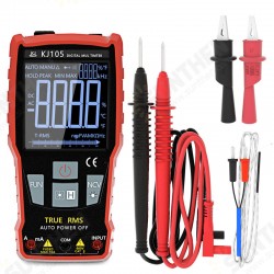 KJ105 Digital Multimeter 6000 Counts AC DC Voltage LCD Display Professional Measuring Meter Tester With Test Leads KJ105 Digital Multimeter 6000 Counts AC DC Voltage LCD Display Professional Measuring Meter Tester With Test Leads