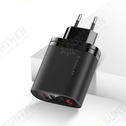 18W 3 USB QC3.0 Digital Display Fast Charging USB Charger Adapter For iPhone XS XR 11 Pro Oneplus 7T Pro Huawei P30 Pro Mi9 9Pro 5G 18W 3 USB QC3.0 Digital Display Fast Charging USB Charger Adapter For iPhone XS XR 11 Pro Oneplus 7T Pro Huawei P30 Pro Mi9 9Pro 5G