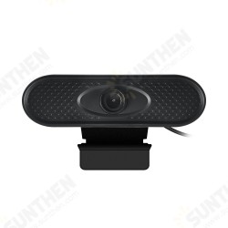 1080P HD USB Webcam Conference Live Manual Focus Computer Camera Built-in Omni-directional Micphone for PC Laptop