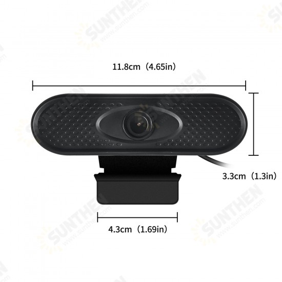 1080P HD USB Webcam Conference Live Manual Focus Computer Camera Built-in Omni-directional Micphone for PC Laptop