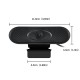 1080P HD USB Webcam Conference Live Manual Focus Computer Camera Built-in Omni-directional Micphone for PC Laptop