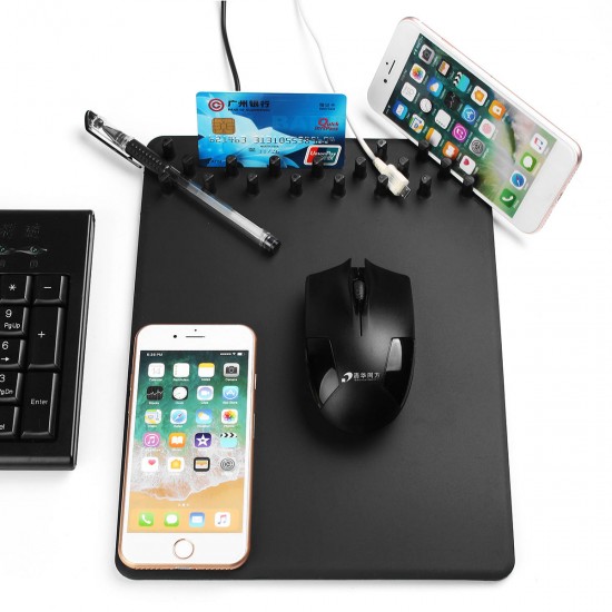 4 In 1 Qi Wireless Charging Charger Anti Skid Storage Phone Holder Mouse Pad