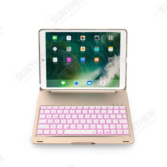 7 Colors Backlit Aluminum Alloy Wireless bluetooth Keyboard Case For iPad Air/iPad Air 2