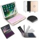 7 Colors Backlit Aluminum Alloy Wireless bluetooth Keyboard Case For iPad Air/iPad Air 2