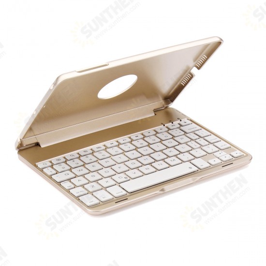 7 Colors Backlit Aluminum bluetooth Keyboard Kickstand Case For iPad Mini 2/iPad Mini 3