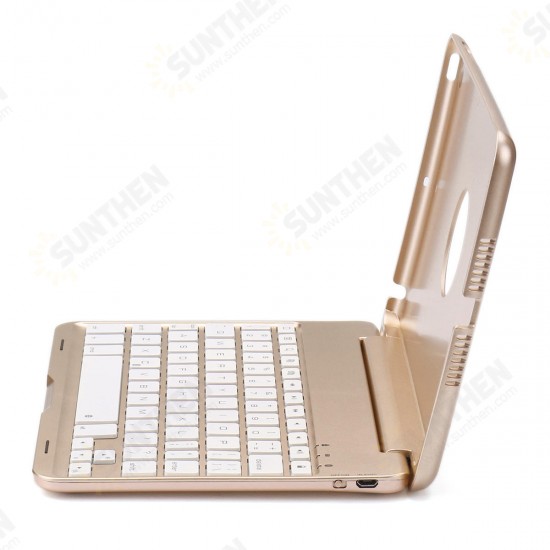 7 Colors Backlit Aluminum bluetooth Keyboard Kickstand Case For iPad Mini 2/iPad Mini 3