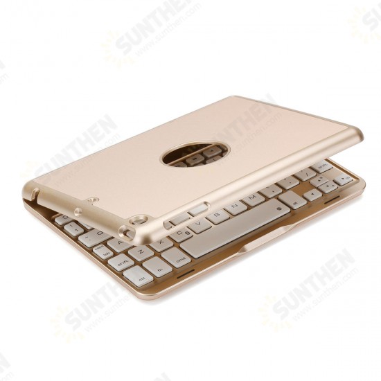 7 Colors Backlit Aluminum bluetooth Keyboard Kickstand Case For iPad Mini 2/iPad Mini 3