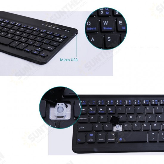 110mAh bluetooth Wireless Keyboard for iPad/ Mobile Phone/ Tablet PC iOS Android System