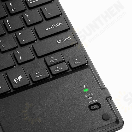 2 in 1 Wireless bluetooth Keyboard with Touchpad Pen Slot Magnetic Detachable Foldable Smart Awake Sleep PU Leather Full Body Tablet Protective Cover