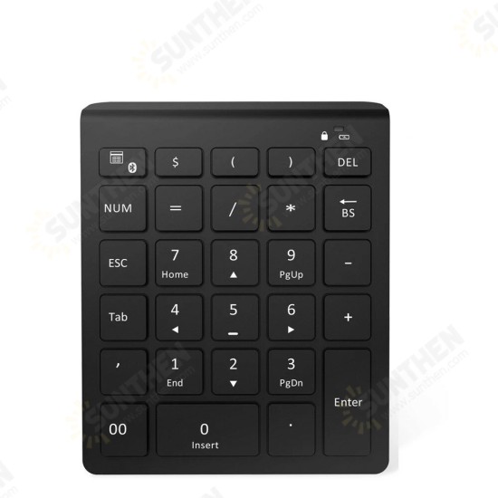 28 Keys Bluetooth Wireless Numeric Keypad Mini Numpad with More Function Keys Digital Keyboard For PC Accounting tasks