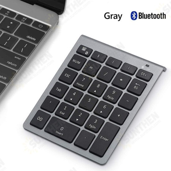 28 Keys Bluetooth Wireless Numeric Keypad Mini Numpad with More Function Keys Digital Keyboard For PC Accounting tasks