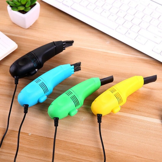 Mini Handheld USB Keyboard Vacuum Cleaner with Brushes for Macbook Air Computer