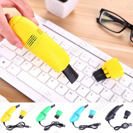 Mini Handheld USB Keyboard Vacuum Cleaner with Brushes for Macbook Air Computer