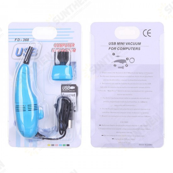 Mini Handheld USB Keyboard Vacuum Cleaner with Brushes for Macbook Air Computer