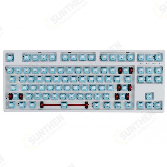 87 Keys Customized Keyboard Kit Hotswappable 2.4G bluetooth RGB Backlight ABS Case DIY Mechanical Keyboard Kit