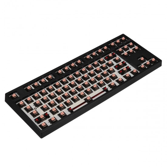 F87T 87 Keys Customized Keyboard Kit 2.4G bluetooth RGB Backlit ABS Case DIY Mechanical Keyboard Kit