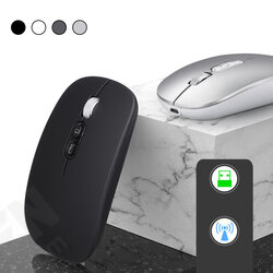 M103 500mAh 2.4GHz Double Modes DPI Adjustable bluetooth 5.0 Wireless USB Rechargeable Optical Mouse for PC Laptop Mobile Phone M103 500mAh 2.4GHz Double Modes DPI Adjustable bluetooth 5.0 Wireless USB Rechargeable Optical Mouse for PC Laptop Mobile Phone
